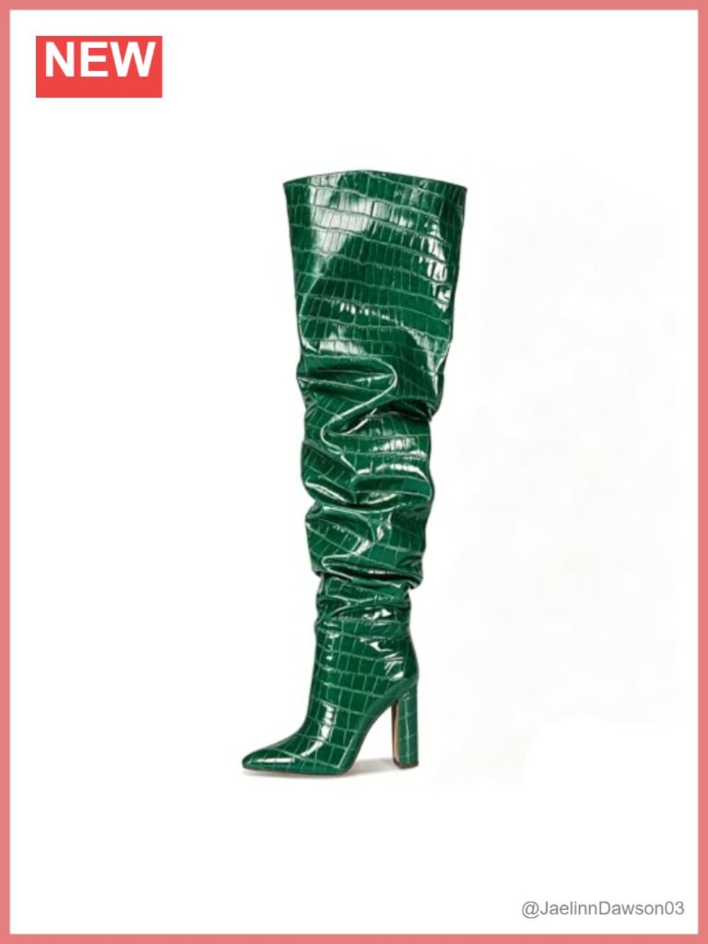 Extra Wide Calf Thigh High Boots Slouchy Ruched Chunky Heels Pointed Toe Pull